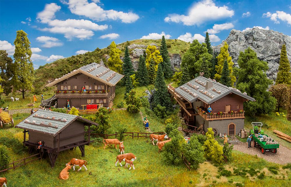 Faller 190139   H0  Coffret promotionnel Village alpin 310 x 115 x 100 mm, 142 x 137 x 90 mm, 92 x 82 x 70 mm