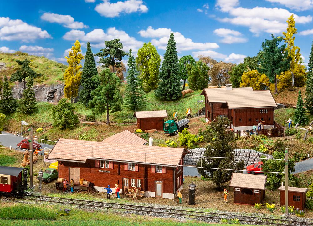 Faller 212124   N  Coffret gare Stugl-Stuls 106 x 62 x 45 mm, 26 x 27 x 21 mm, 64 x 48 x 43 mm