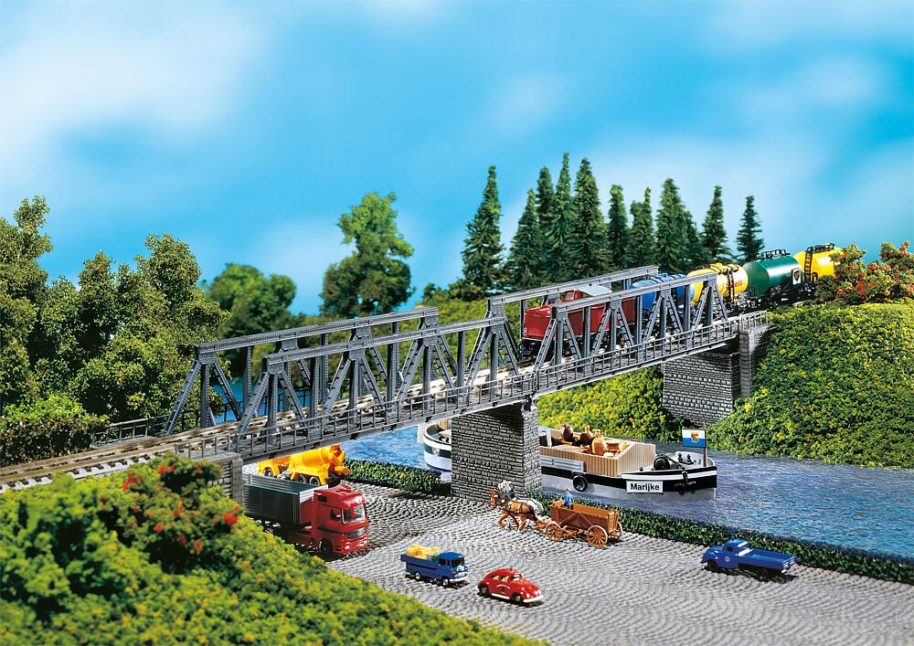 Faller 222578   N  2 Ponts à caissons 418 x 53 x 82 mm 
