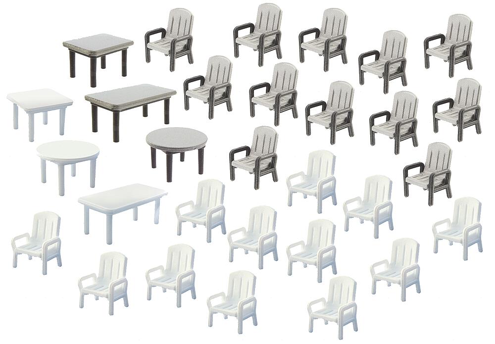 Faller 272441   N  24 Chaises et 6 Tables de jardin 