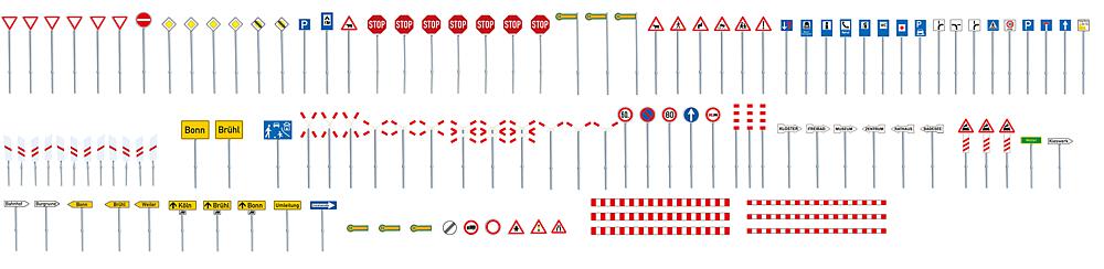 Faller 272449   N  Set panneaux de route 