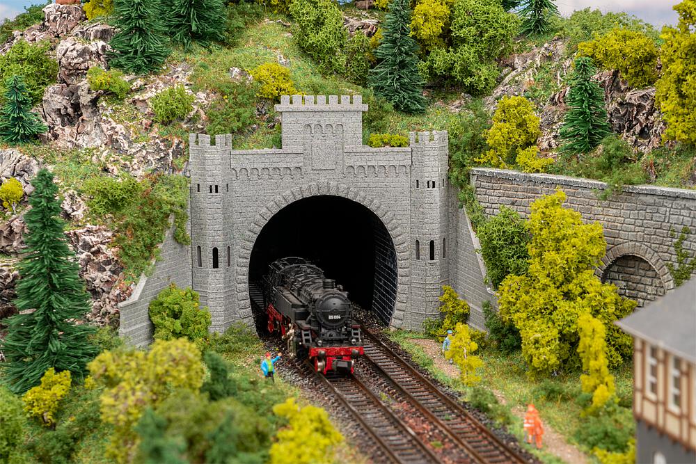 Faller 272589   N  Entrée de tunnel, 2 voies 110 x 94 x 91 mm, 55 mm, 54 mm