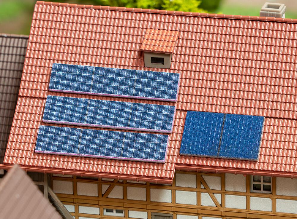 [Faller 272916  ] Faller 272916   N  Photopiles 36,5 x 8 x 1 mm (6 x), 12 x 8 x 1 mm (4 x), 21,5 x 14 x 1 mm (1 x) 