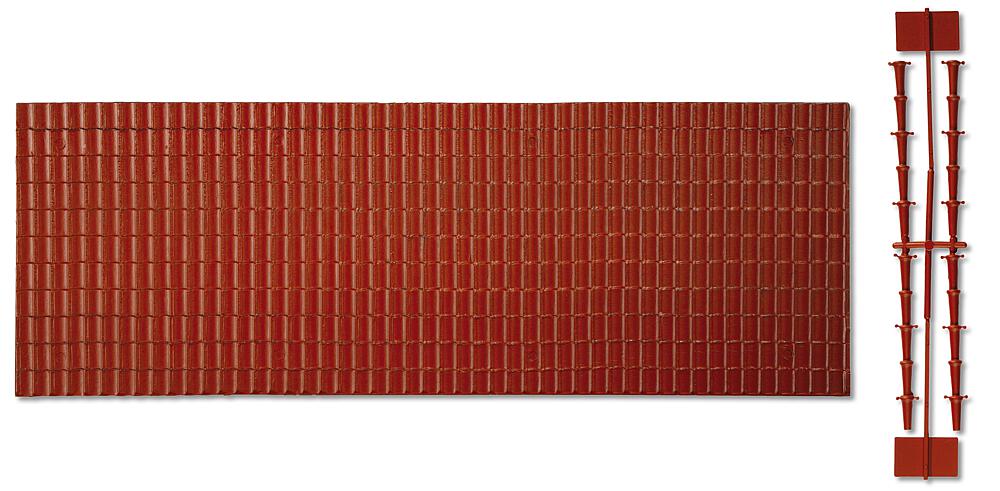 POLA 333101   G  Toit en tuiles et tuile faîtière 440 x 155 mm
