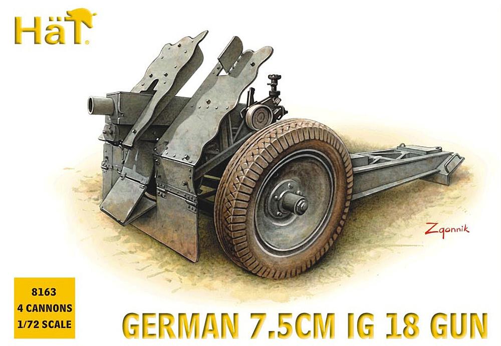 HAET 8163  1/72 Canon d'infanterie allemand 7,5 cm IG18 