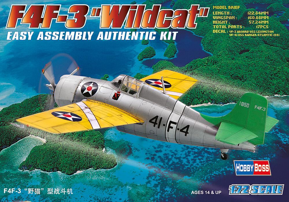 HOBBY BOSS 80219  1/72 F4F-3 Wildcat 