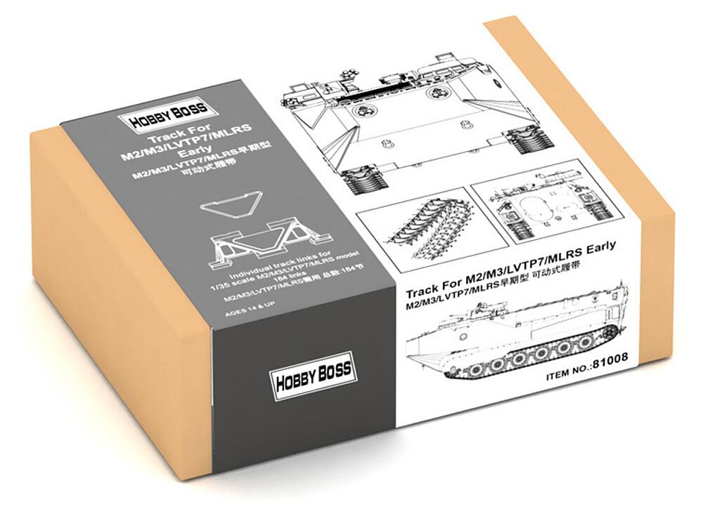 HOBBY BOSS 81008  1/35 Chaînes de chars pour M2, M3,LVTP 7, MLRS 