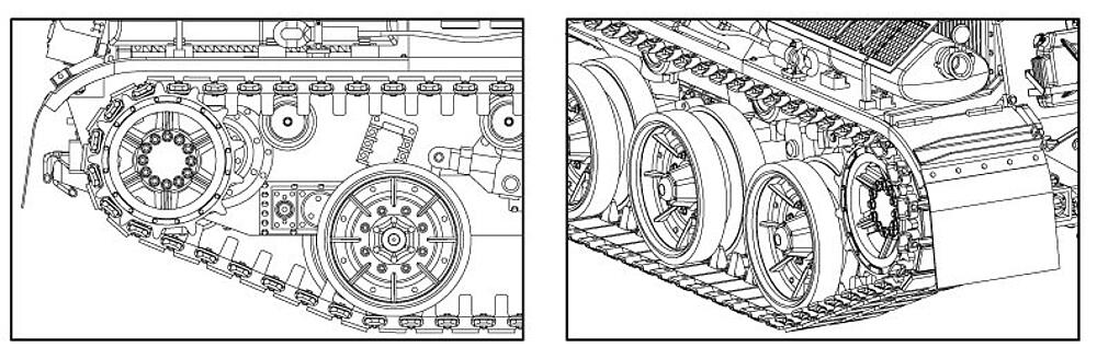 HOBBY BOSS 81010  1/35 Maillons de chaîne pour AMX-30B2/AU-F1 