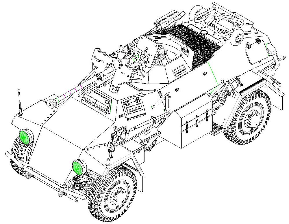 HOBBY BOSS 83813  1/35 Sd.Kfz. 221, véhicule léger de reconnaissance blindé 
