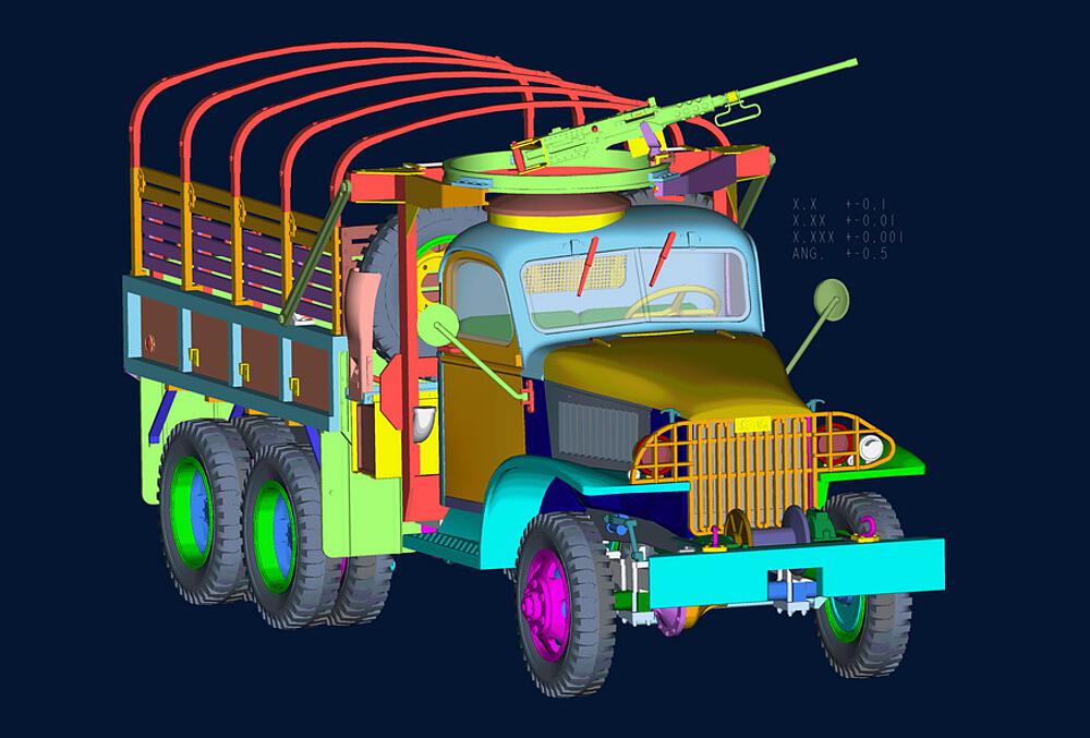 HOBBY BOSS 83833  1/35 GMC CCKW-352 Machine Gun Turret Version 