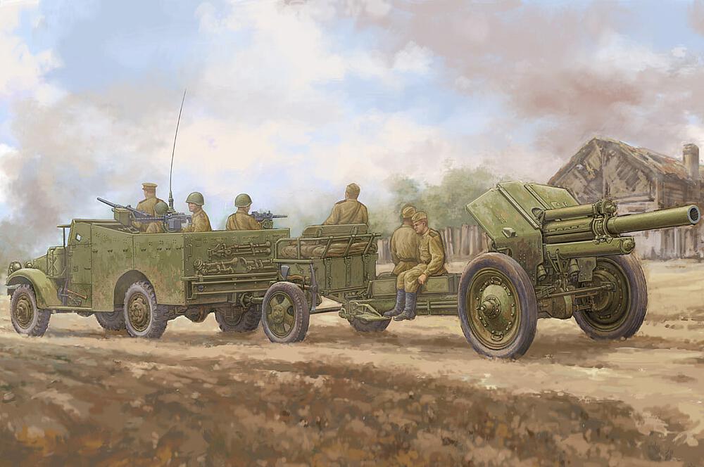 HOBBY BOSS 84537  1/35 M3A1 avec obusier M-30 de 122 mm 