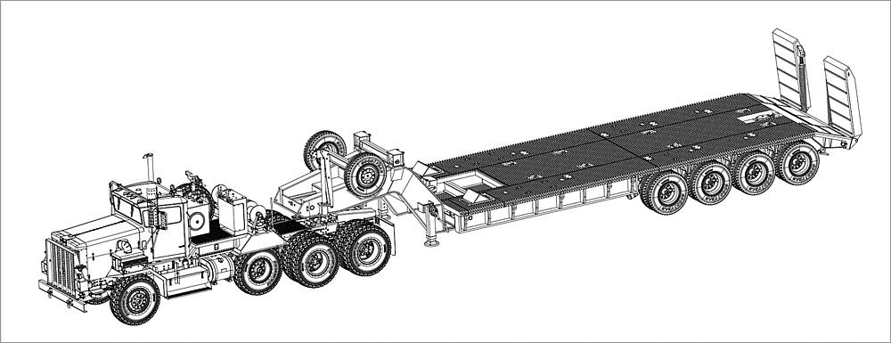 HOBBY BOSS 85524  1/35 M911 C-Het avec remorque Talbert 64T 