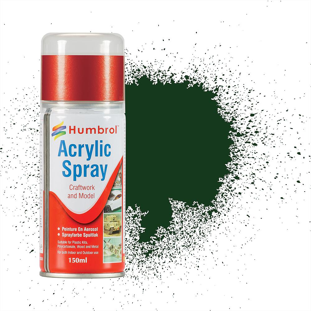 HUMBROL AD6003  N° 3 Vert de Brunswick, bombe aérosol de 150 ml 