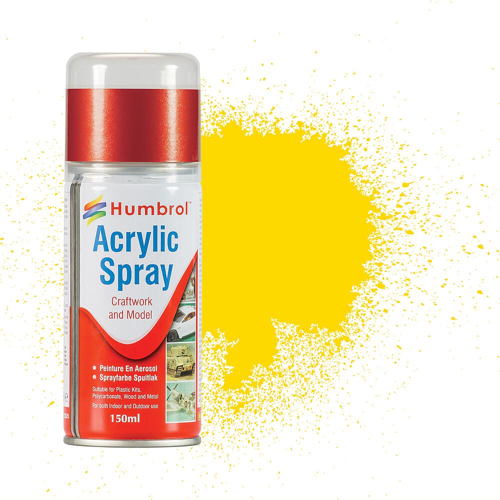 HUMBROL AD6069  69 Jaune, bombe aérosol, 150 ml 