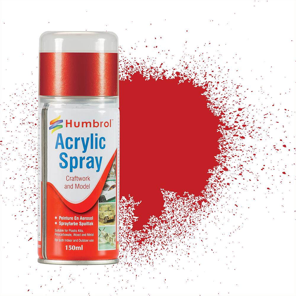 [HUMBROL AD6220  ] HUMBROL AD6220  N° 220 Rouge italien, bombe aérosol, 150 ml 