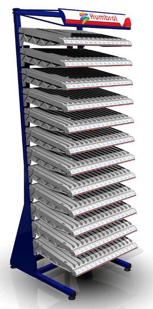 [HUMBROL Display 7 Enamel  ] HUMBROL Display 7 Enamel  Présentoir, Enamel, 12 niveaux 