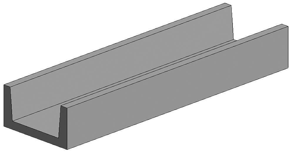 EVERGREEN 268  Profilé U en polystyrène blanc 350 x 7,9 x 2,4 mm - 5/16