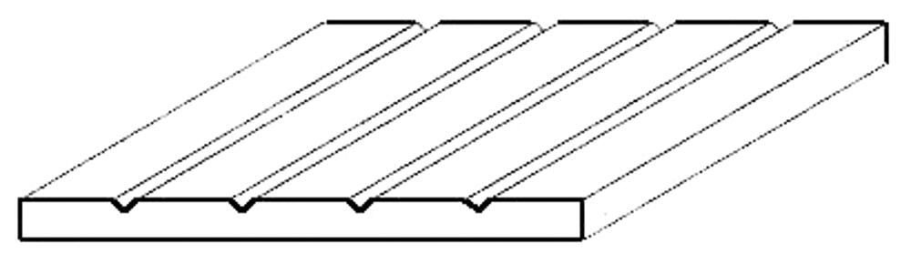 EVERGREEN 4030  Panneau structurel, 1x150x300 mm. Grille 0,75 mm, 1 pièce 1,0 x 150 x 300 mm