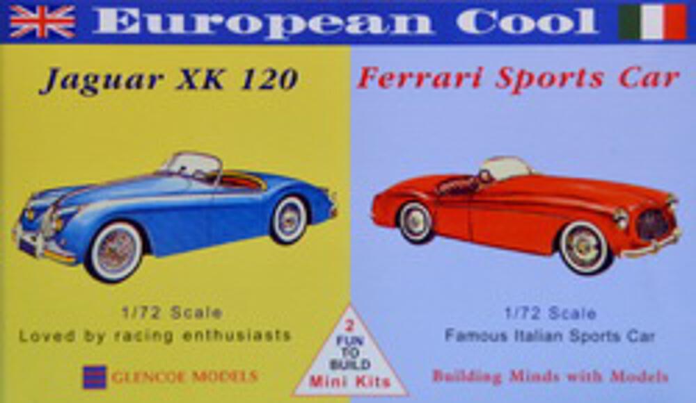 GLENCOE 3604  1/72 Jaguar XK 120, Ferrari 