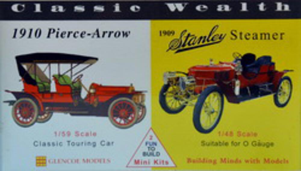 GLENCOE 3609  1/59/48 Pierce-Arrow de 1910, Stanley Steamer de 1909 