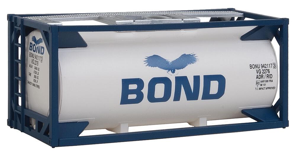 WALTHERS 949-8103   HOConteneur-citerne 20' BOND 