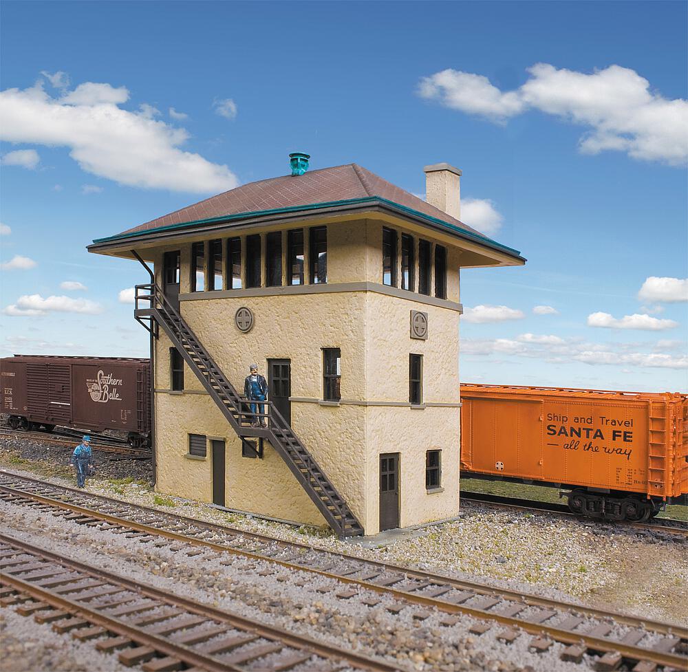 WALTHERS 933-2983   H0  Poste d'aiguillage de Santa Fe 7,3 x 12,3 x 13 cm