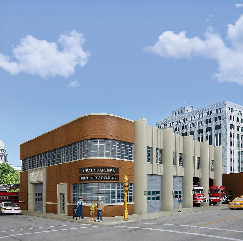 WALTHERS 933-3765   H0  Quartier général des pompiers 23,5 x 30 x 14,3 cm