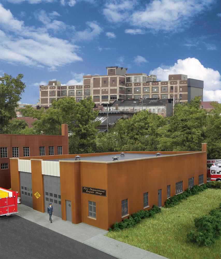 [WALTHERS 933-3767  ] WALTHERS 933-3767   H0  Atelier des pompiers 19,1 x 29,2 x 8,6 cm