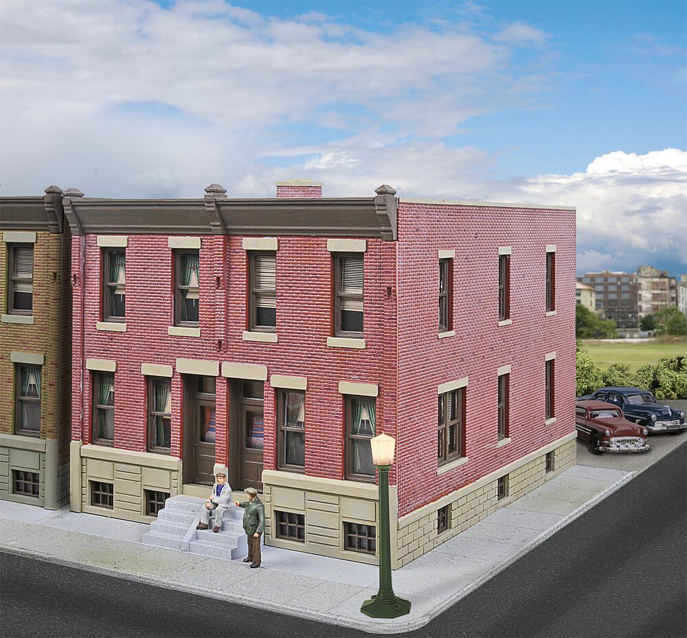 WALTHERS 933-3778   H0  Maison mitoyenne avec toit plat 19,8 x 10,8 x 10,1 cm