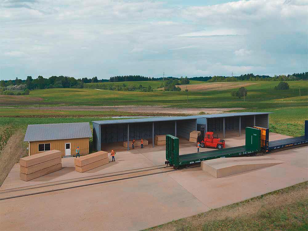 [WALTHERS 933-4106  ] WALTHERS 933-4106  H0   Chargement moderne du bois 