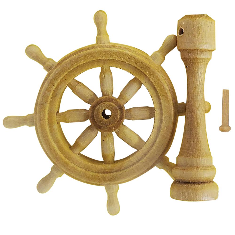 MODEL EXPO MS0367     Roue de gouvernail avec socle, buis, 28 mm 