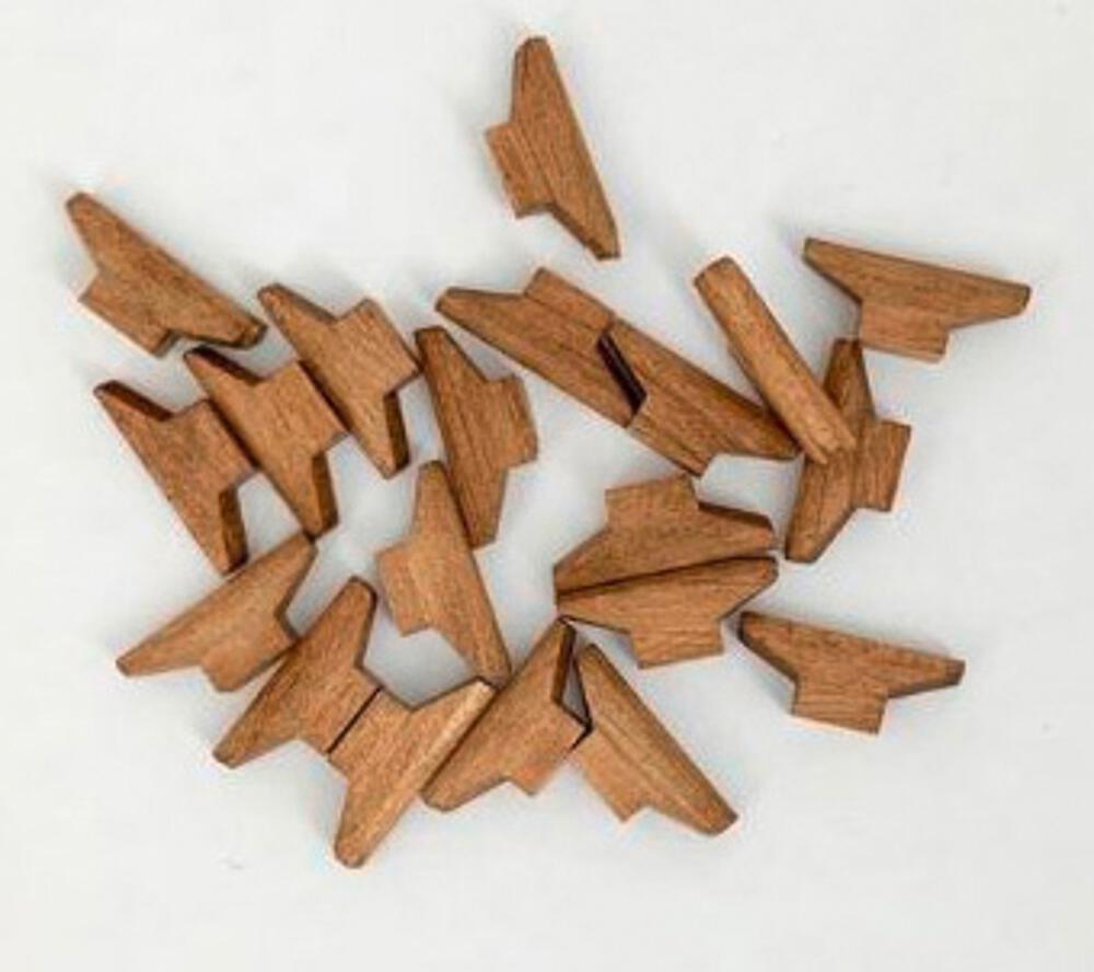 MODEL EXPO MS0395     Taquet, noyer, 12 mm, 5 pièces 