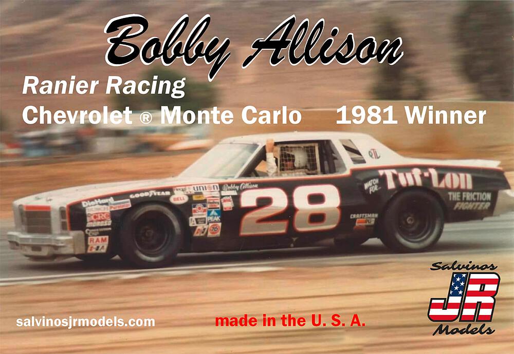 [SALVINOS JR MODELS BAMC1981R  ] SALVINOS JR MODELS BAMC1981R  1/25 Bobby Allison #28, Ranier Racing Chevy, 1981 
