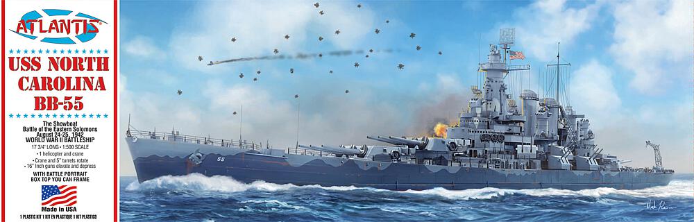 ATLANTIS AMCR601  1/500 BB-55 USS North Carolina 