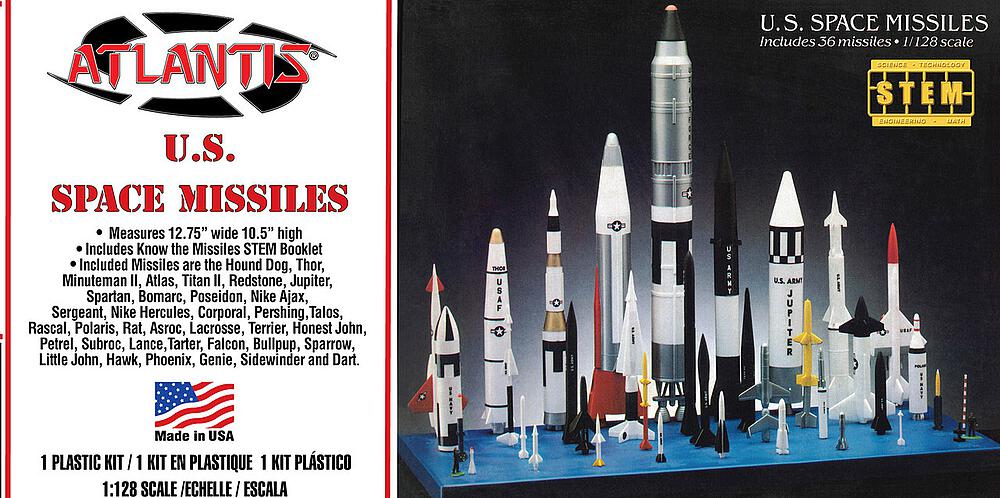 ATLANTIS AMCM6871  1/128 US Space Missiles, 36 pcs 