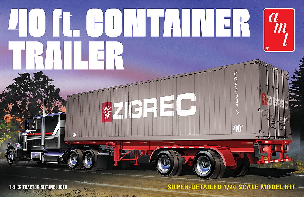 AMT AMT1196/08  1/24 40ft Semi remorque à conteneur 