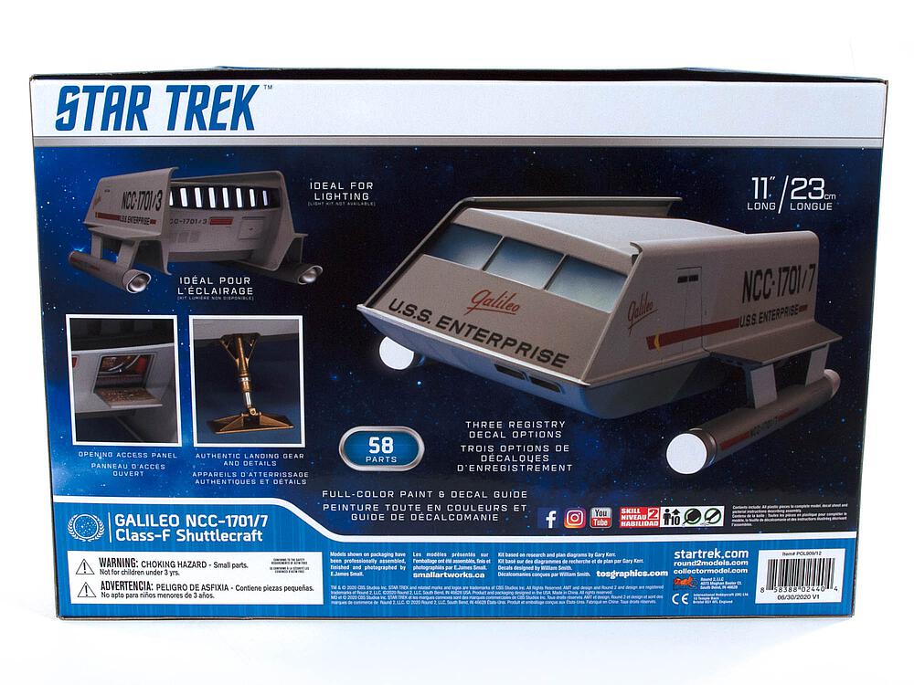 POLAR LIGHTS POL909/12  1/32 Star Trek Galileo NCC 1701-7 Class F Shuttlecraft 