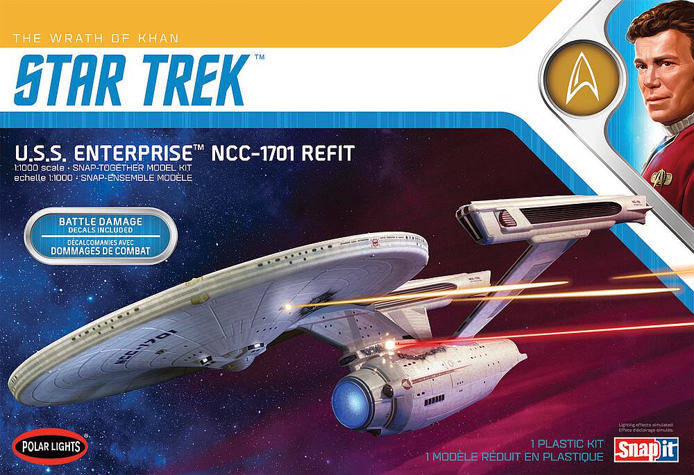 POLAR LIGHTS POL974M/12  1/1000 Star Trek USS Enterprise refit Wrath of Kahn Ed. 