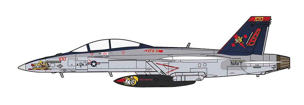 HASEGAWA 2385  1/72 FA-18F Super Hornet, VFA11 red rippers CAG 2013 