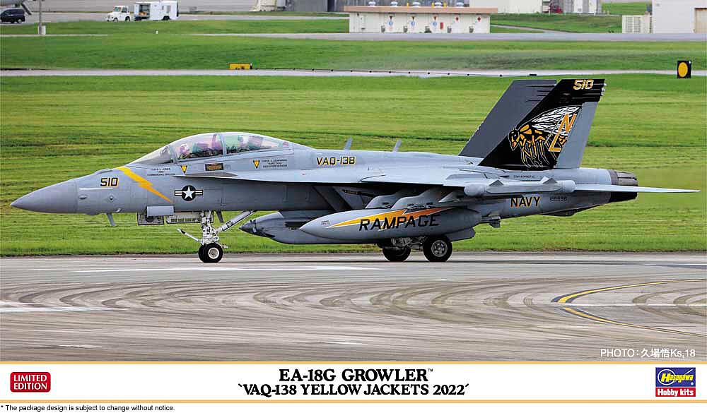 HASEGAWA 2461  1/72 EA-18G Growler, VAQ 138, Yellow Jackets 2022 