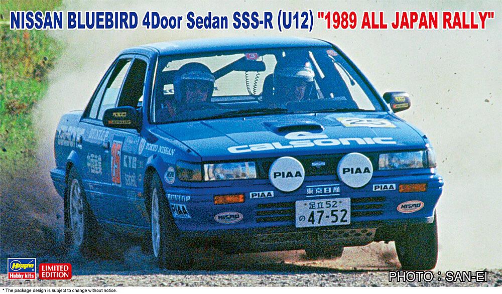 HASEGAWA 20541  1/24 Nissan Bluebird 4 portes Sedan SSS-R, 1989 All Japan Rally 