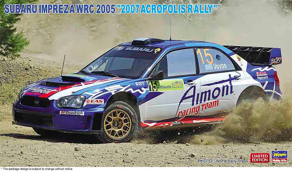 HASEGAWA 20558  1/24 Subaru Impreza WRC 2005, 2007 Rallye de l'Acropole 