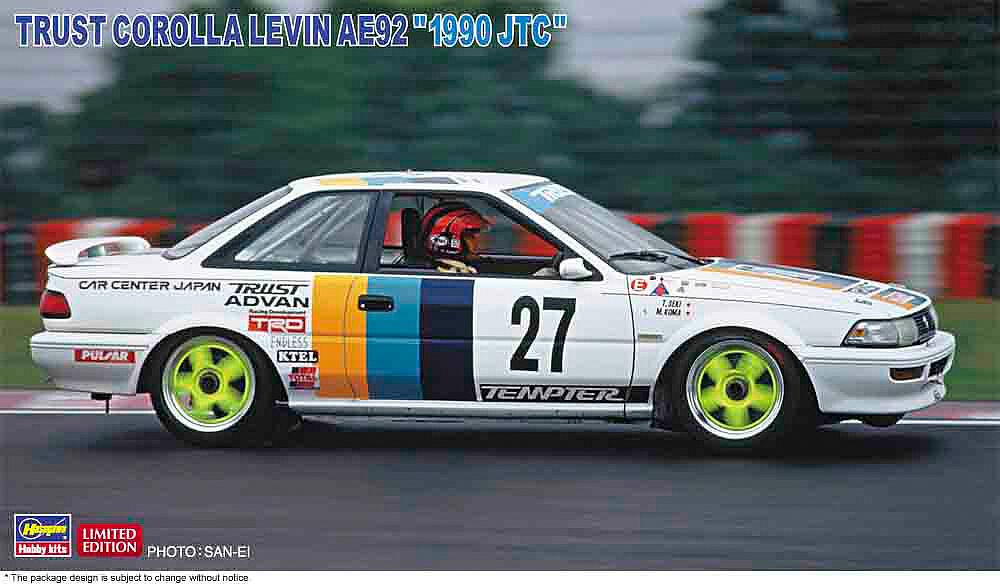 HASEGAWA 20564  1/24 Trust Corolla Levin AE92 1990 JTC 