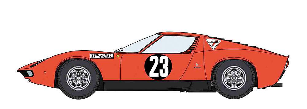 HASEGAWA 20567  1/24 Lamborghini Miura P400, Hockenheimring 1968 