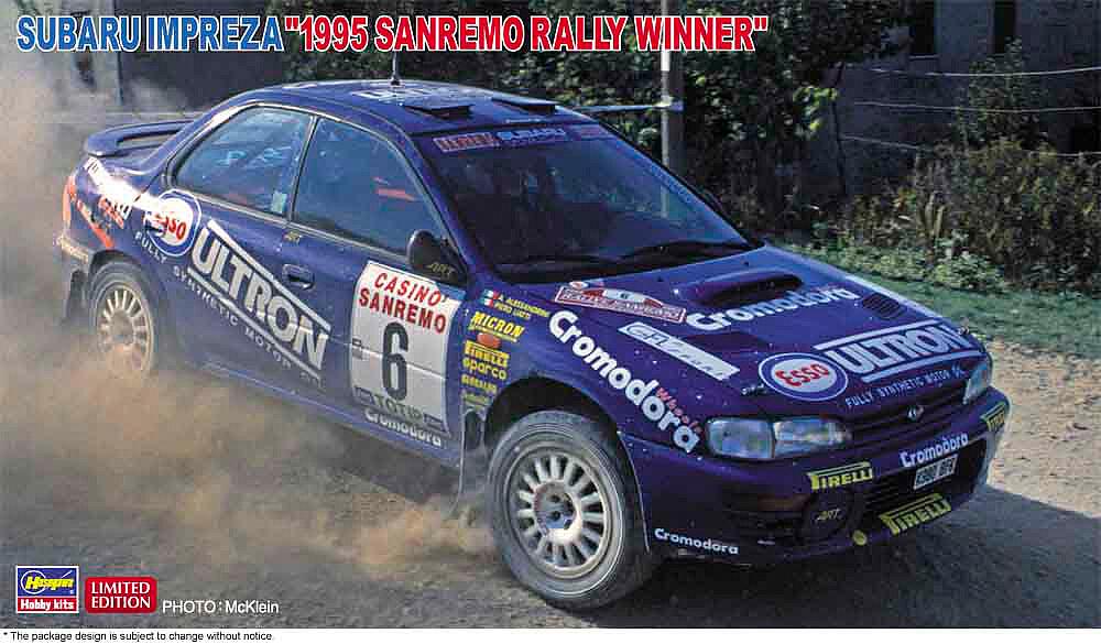 HASEGAWA 20574  1/24 Subaru Impreza, 1995 San Remo Rally 