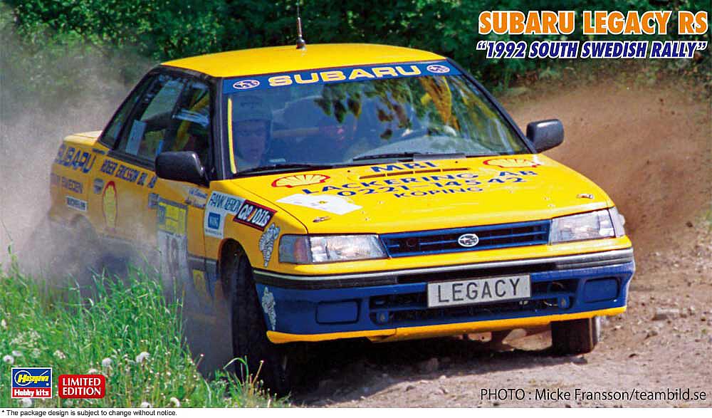 HASEGAWA 20602  1/24 Subaru Legacy RS 1992 Rallye de Suède du Sud 