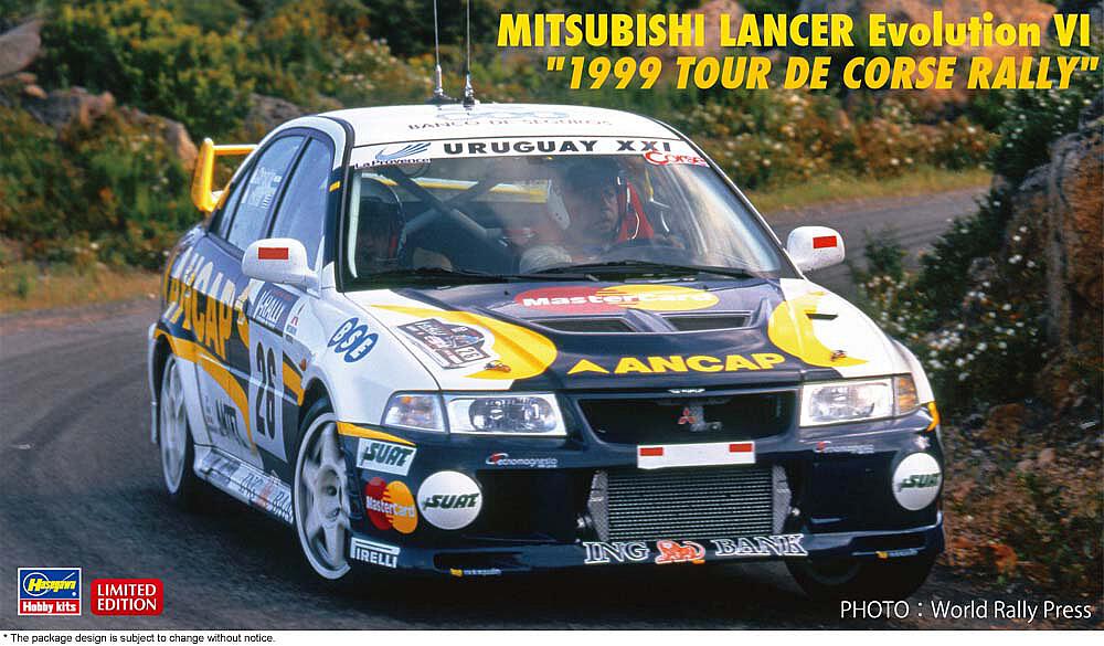 HASEGAWA 20608  1/24 Mitsubishi Lancer Evo VI, 1999 Tour de Corse 
