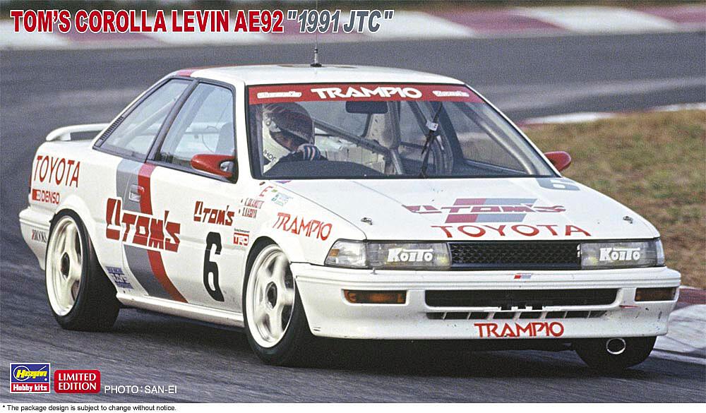 HASEGAWA 20624  1/24 Tom`s Corolla Levon AE 92, 1991 JTC 