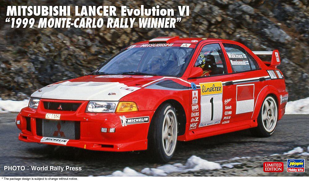 HASEGAWA 20666  1/24 Mitsubishi Lancer Evo VI, 1999 Monte Carlo Rally 