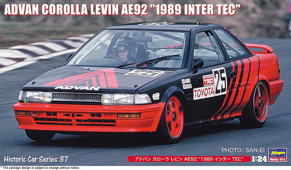 HASEGAWA HC37  1/24 Advan Corolla Levin, AE92, 1989 Inter Tec 